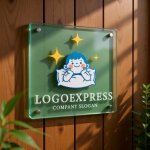 画像11: 枕で微笑む子供と輝く星のロゴ (11)