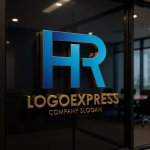 画像15: HRの文字が融合したモダンロゴ (15)