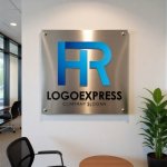 画像7: HRの文字が融合したモダンロゴ (7)