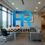 画像9: HRの文字が融合したモダンロゴ (9)