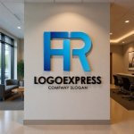 画像10: HRの文字が融合したモダンロゴ (10)