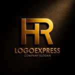 画像12: HRの文字が融合したモダンロゴ (12)