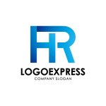 画像1: HRの文字が融合したモダンロゴ (1)