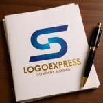 画像6: S字の流れるようなダイナミックロゴ (6)