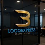 画像15: B字（または3）の立体的なスピードロゴ (15)