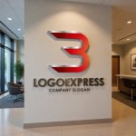 画像10: B字（または3）の立体的なスピードロゴ (10)