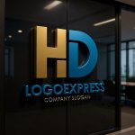 画像15: HDの文字を融合したテクノロジーロゴ (15)