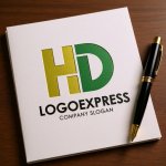 画像6: HDの文字を融合したテクノロジーロゴ (6)