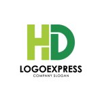 画像1: HDの文字を融合したテクノロジーロゴ (1)