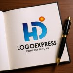 画像6: HDの文字と人が融合した信頼と成長のロゴ (6)