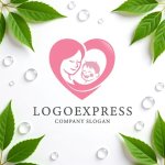 画像9: ハートで包む母子の愛情ロゴ (9)