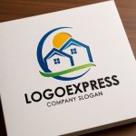 画像14: 自然と家と太陽のロゴ (14)