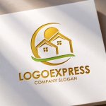 画像11: 自然と家と太陽のロゴ (11)