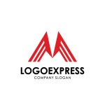 画像1: M字と上昇ラインのダイナミックロゴ (1)