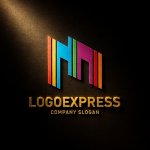 画像12: カラフルなストライプのMロゴ (12)