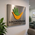 画像14: 葉っぱのような手のひらのウェルネスロゴ (14)