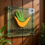 画像11: 葉っぱのような手のひらのウェルネスロゴ (11)