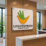 画像13: 葉っぱのような手のひらのウェルネスロゴ (13)