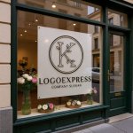 画像7: エレガントなKの文字と葉っぱのロゴ (7)