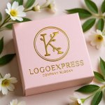 画像10: エレガントなKの文字と葉っぱのロゴ (10)