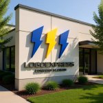 画像15: M字と三本の稲妻が輝くスピードロゴ (15)