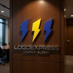 画像9: M字と三本の稲妻が輝くスピードロゴ (9)