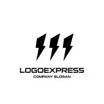 画像3: M字と三本の稲妻が輝くスピードロゴ (3)