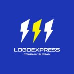 画像4: M字と三本の稲妻が輝くスピードロゴ (4)