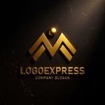 画像12: M字と人が融合した情熱的な成長ロゴ (12)