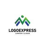 画像3: M字と人が融合した情熱的な成長ロゴ (3)