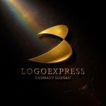 画像12: B字の流れるようなダイナミックロゴ (12)