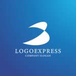 画像4: B字の流れるようなダイナミックロゴ (4)