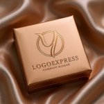 画像14: 優雅な筆記体Yの黄金サークルロゴ (14)