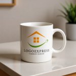 画像12: 家と上昇する矢印の希望ロゴ (12)