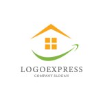 画像1: 家と上昇する矢印の希望ロゴ (1)