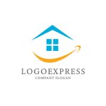 画像3: 家と上昇する矢印の希望ロゴ (3)