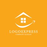 画像4: 家と上昇する矢印の希望ロゴ (4)