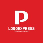 画像4: P字の立体的なモダンロゴ (4)