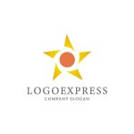 画像1: 輝く太陽と星のロゴ (1)