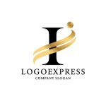 画像1: スタイリッシュなI文字ロゴ (1)