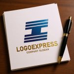 画像6: I字のスピードラインと連結テクノロジーロゴ (6)