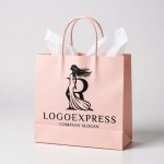 画像6: エレガントなRの文字と女性のシルエットのロゴ (6)