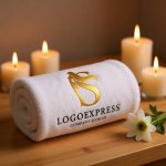 画像5: 「S」の文字と優雅な女性の黄金ロゴ (5)