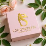 画像10: 「S」の文字と優雅な女性の黄金ロゴ (10)