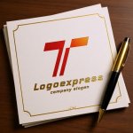 画像6: T字のスピード感あふれるモダンロゴ (6)