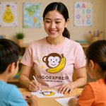 画像5: バナナと笑顔の猿のキラキラロゴ (5)