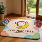 画像6: バナナと笑顔の猿のキラキラロゴ (6)