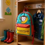 画像7: バナナと笑顔の猿のキラキラロゴ (7)