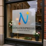 画像7: N字と星が輝く希望の未来ロゴ (7)