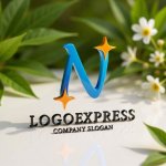 画像12: N字と星が輝く希望の未来ロゴ (12)